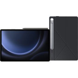 Samsung Galaxy Tab S9 FE Plus 128 Go Wifi Gris + Book Case Noir