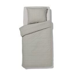 051 Dekbedovertrek Flanel 140x200/220 Melange Grijs (lichtgrijs)