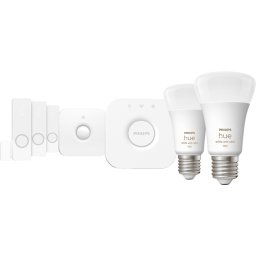 Philips Hue Secure Kit de Démarrage E27 White Ambiance Lot de 2 + Capteurs