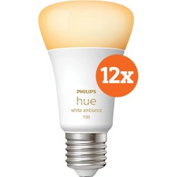 Philips Hue White Ambiance E27 1100 lm Lot de 12