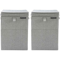 Brabantia 2 Corbeilles à Linge 35 Litres - Grey