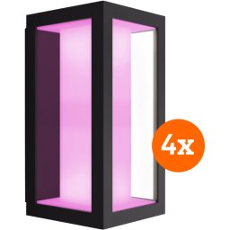 Philips Hue Impress Applique Murale White and Color Noir Fin Lot de 4
