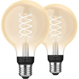 Philips Hue Ampoule à Filament White Globe E27 Lot de 2