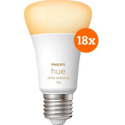 Philips Hue White Ambiance E27 1100 lm Lot de 18