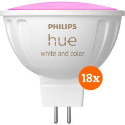 Philips Hue Spot White and Color MR16 Lot de 18