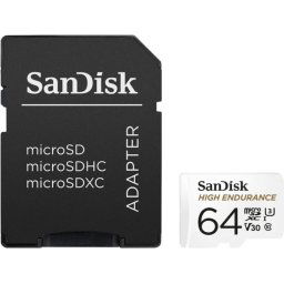 SanDisk Micro SDXC High Endurance 64 Go 100 Mo/s + Adaptateur