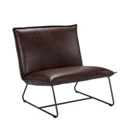 Fauteuil Cooper XL - lederlook - bruin - Leen Bakker