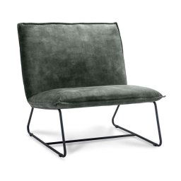 Fauteuil Cooper XL - fluweel - donkergroen - Leen Bakker