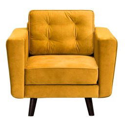 Fauteuil Bristol - stof - geel - Leen Bakker