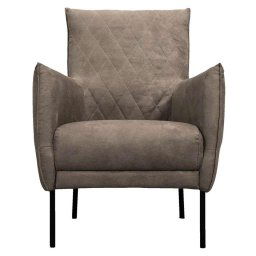 Fauteuil Tristan - stof - bruin - Leen Bakker