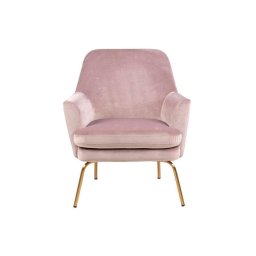 Relaxfauteuil Ulla - fluweel - roze - Leen Bakker
