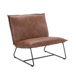 Fauteuil Cooper XL - lederlook - cognac - Leen Bakker