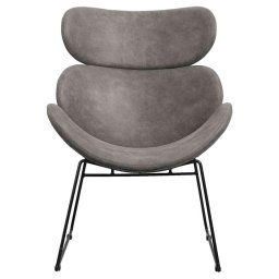 Fauteuil Cezar - lederlook - antraciet - Leen Bakker