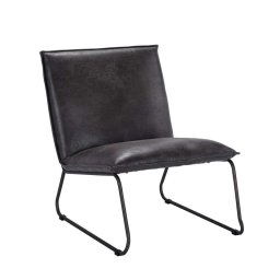 Fauteuil Cooper - leatherlook - grijs - Leen Bakker