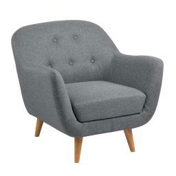 Fauteuil Lucera - stof Sawana - lichtgrijs - Leen Bakker
