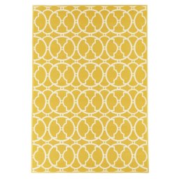 Floorita binnen/buitentapijt Interlaced - geel - 160x230 cm - Leen Bakker
