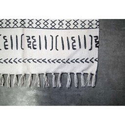 HSM Collection tapijt Vejen - zwart/wit - 90x60 cm - Leen Bakker