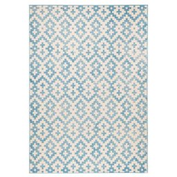 Zala Living tapijt Duo - blauw/crème - 200x290 cm - Leen Bakker