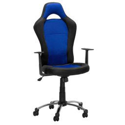Gamestoel Toledo - zwart/blauw - Leen Bakker