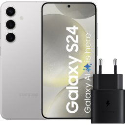 Samsung Galaxy S24 128 Go Gris 5G + Samsung Chargeur Rapide 25 Watts