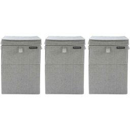 Brabantia 3 Corbeilles à Linge 35 Litres - Grey