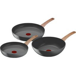 Tefal Renew Set de Poêles à Frire Céramique 24 cm + 28 cm + Wok 28 cm