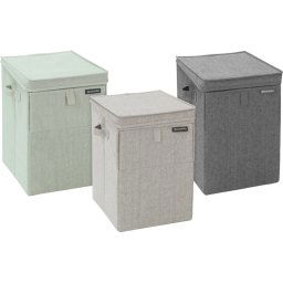 Brabantia 3 Corbeilles à Linge 35 Litres - Green, Pepper Black et Grey