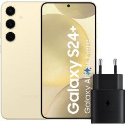 Samsung Galaxy S24 Plus 512 Go Jaune 5G + Samsung Chargeur Rapide 25 Watts Noir