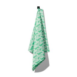 HEMA Theedoek 65x65 Katoen Groen (felgroen)