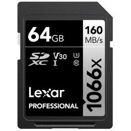 Lexar Professional 1066x SILVER 64 Go SDXC 160 Mo/s