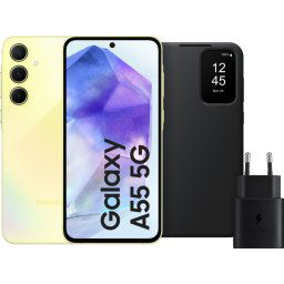 Samsung Galaxy A55 128 Go Jaune 5G + Pack d'Accessoires