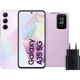Samsung Galaxy A35 128 Go Mauve 5G + Pack d'Accessoires