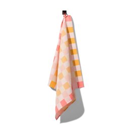 HEMA Theedoek 65x65 Katoen Met Ruiten (okergeel)