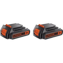 Black+Decker Batterie 18 V 2,0 Ah lithium-ion (2x)