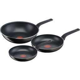 Tefal Easy Cook & Clean Set de Poêles à Frire 24 + 28 cm + Wok 28 cm