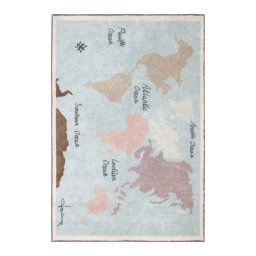 Handgemaakt Kleed Vintage map (globe/wereldkaart)