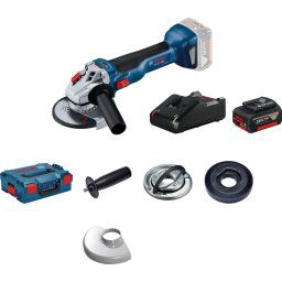 Bosch Professional GWS 18 V-10 + Batterie GBA 4,0 Ah et Chargeur Rapide