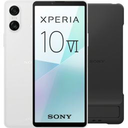 Sony Xperia 10 VI 128 Go Blanc 5G + Sony Back Cover Noir avec Support
