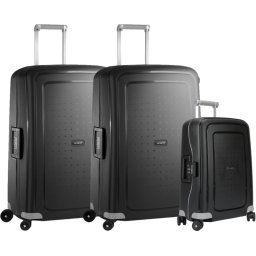 Samsonite S'Cure Valise à 4 Roulettes 75 + 55 + 75 cm Noir Set de Valises