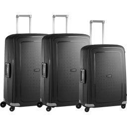Samsonite S'Cure Valise à 4 Roulettes 75 + 69 + 75 cm Noir Set de Valises