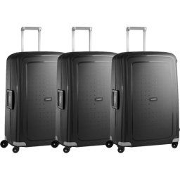Samsonite S'Cure Valise à 4 Roulettes 75 cm Noir Set de 3 Valises