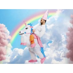 Opblaasbaar Eenhoorn Kostuum