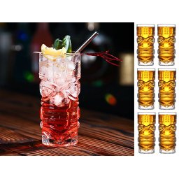 Tiki Cocktail Glazen - 6x410ml