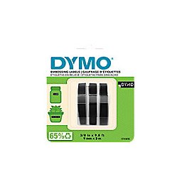 DYMO S0847730 Embossing etiketteertape S0847730 3D Wit op Zwart 9 mm x 3 m 3 Stuks