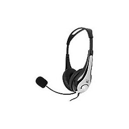 Ewent EW3562 Stereo Headset met kabel zwart, zilver
