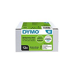 Dymo LW 2093095 / 11354 Authentiek Multifunctionele etiketten Zelfklevend Wit 32 x 57 mm 12 Rollen à 1000 Etiketten