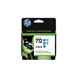 HP 712 Inktcartridge Origineel DesignJet 3ED77A 29 ml Cyaan Pak van 3