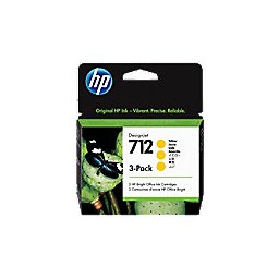 HP 712 Origineel Inktcartridge 3ED79A Geel 3 Stuks à 29 ml