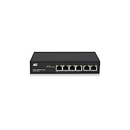 ACT 6 Poorten Netwerkswitch, 10/100Mbps.4X Poe+ (30W) Poort