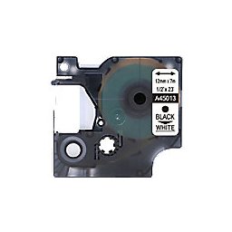 Rillstab Compatibel Dymo D1 S0720530 / 45013 Labeltape Zelfklevend Zwart op Wit 12 mm x 7m
